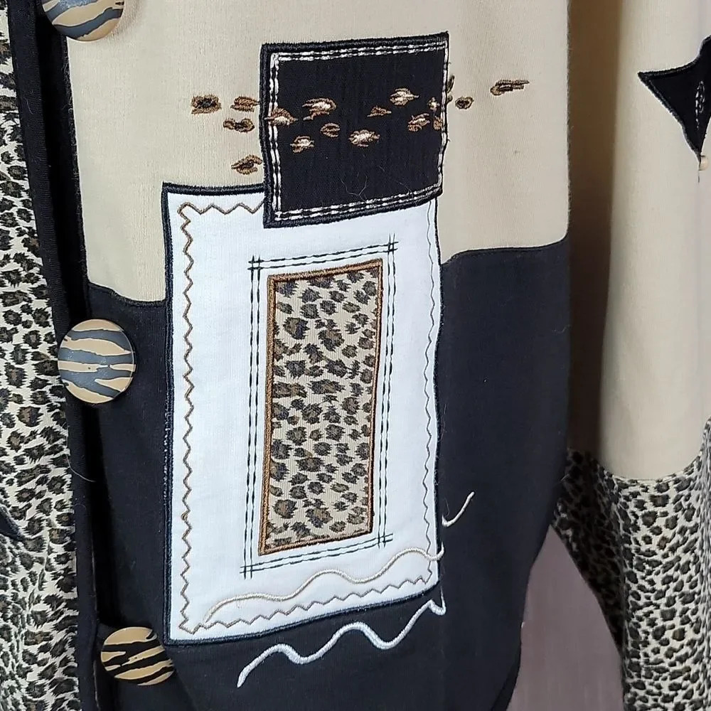 KORET Patchwork Animal‎ Print Jacket Large - image 3